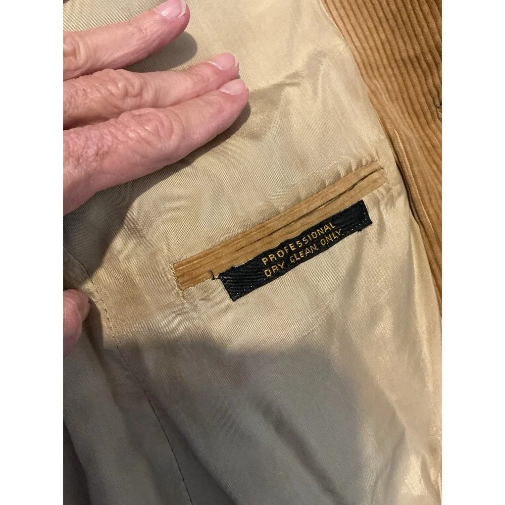 Balmoral Weatherproofs Tan Corduroy Sport Coat Blazer VINTAGE 36R